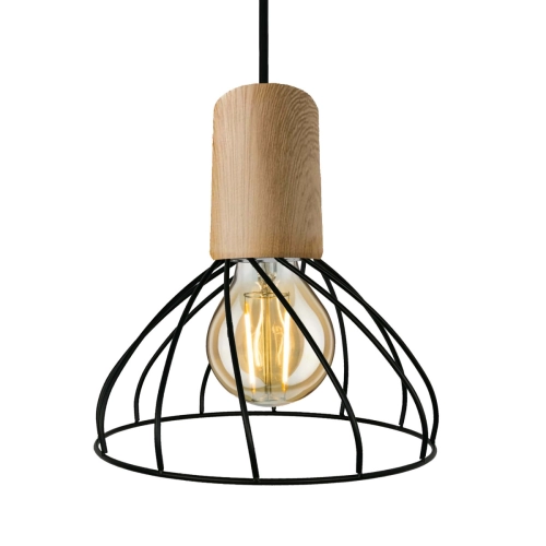Lampa wisząca Moderno czarno - brązowa1xGU10
