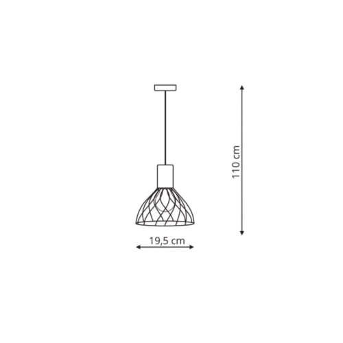Lampa wisząca Moderno czarno - brązowa1xGU10