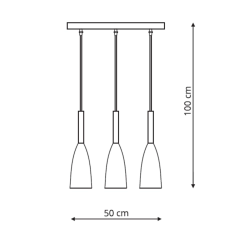 Lampa wisząca Solin 3 biała 3xE27