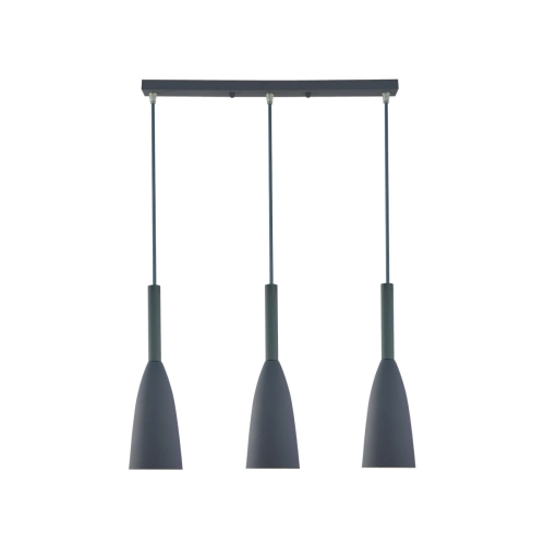 Lampa wisząca Solin 3 szara 3xE27