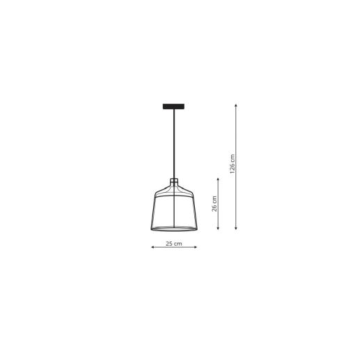 Lampa wisząca Dritto biała 1xE27