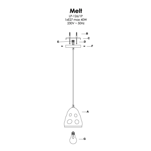 Lampa wisząca Melt 1xE27