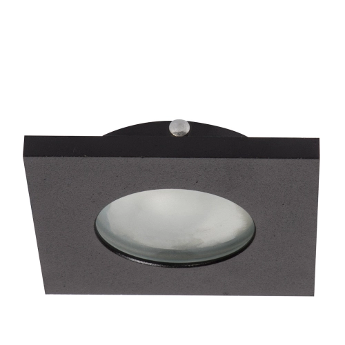 Oczko podtynkowe kwadratowe Lagos czarne IP65 1xGU10