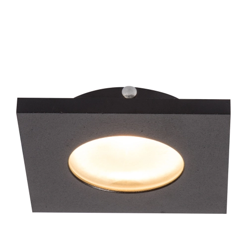 Oczko podtynkowe kwadratowe Lagos czarne IP65 1xGU10