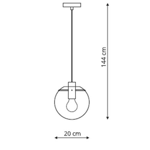 Lampa wisząca Puerto czarna 1xE27