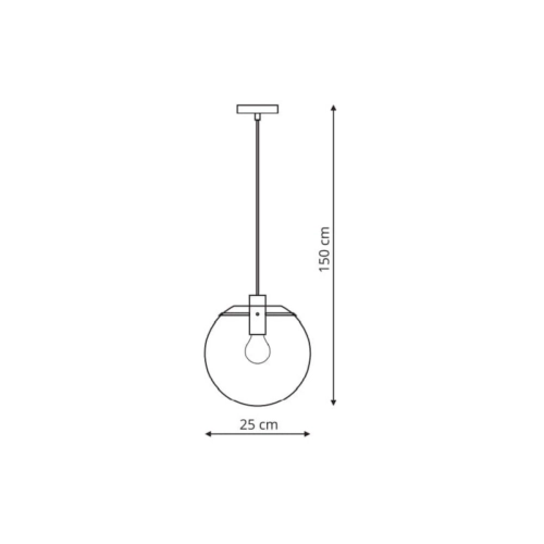Lampa wisząca Puerto czarna 1xE27
