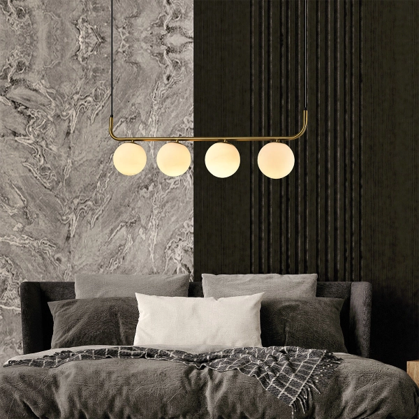 Lampa wisząca Alisa złota 4xE14