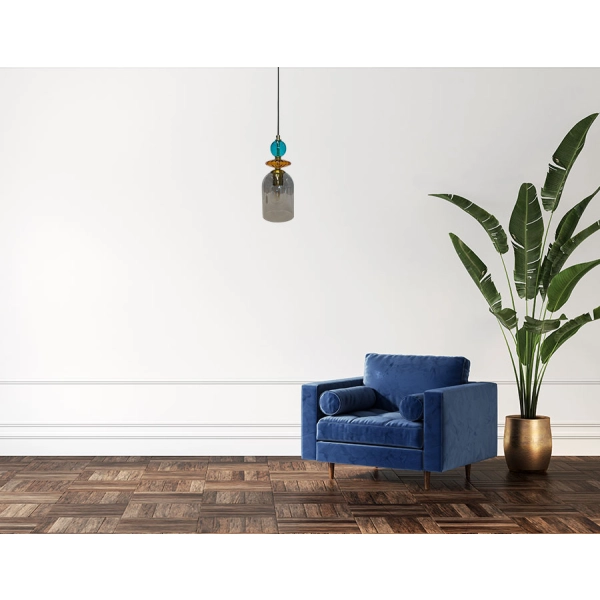 Lampa wisząca Tropea bursztynowa 1xE27