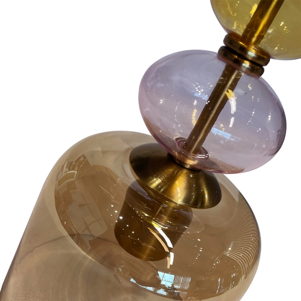 Lampa wisząca Tropea bursztynowa 1xE27