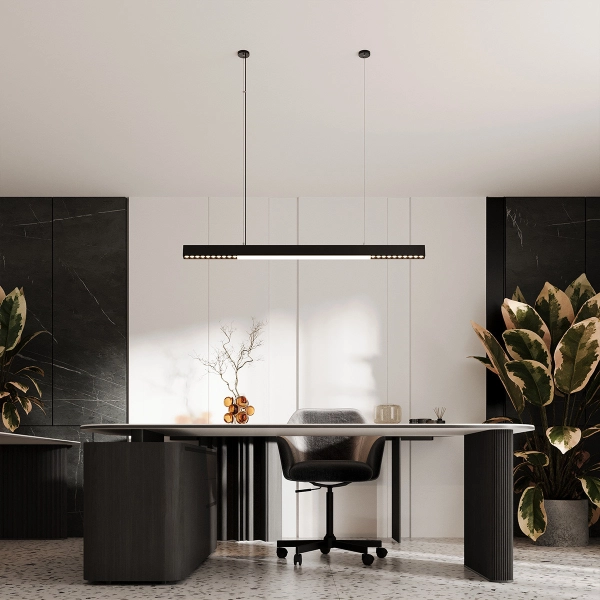 Lampa wisząca Cali L czarna Tuya LED CCT