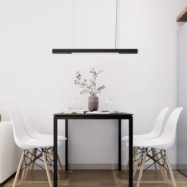 Lampa wisząca Cali L czarna Tuya LED CCT