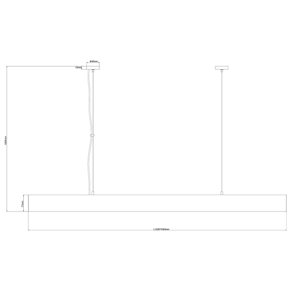 Lampa wisząca Luci L biała Tuya LED CCT