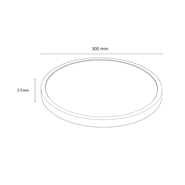 Plafon California 30 cm czarny LED CCT