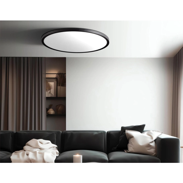 Plafon California 30 cm czarny LED CCT