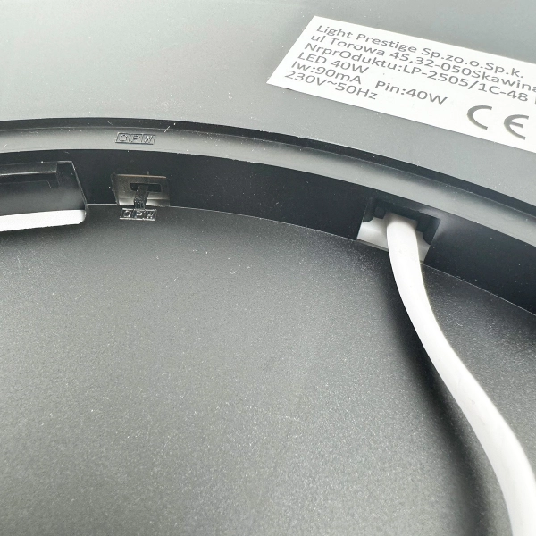 Plafon California 30 cm czarny LED CCT