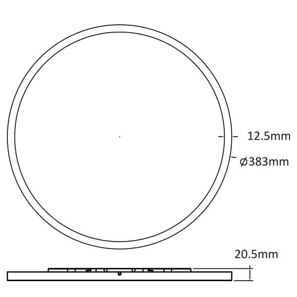 Plafon Pryzma 38 cm biały LED CCT
