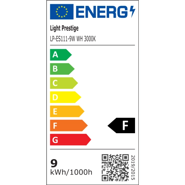 Żarówka ES111 GU10 biała LED 9W 3000K plastik
