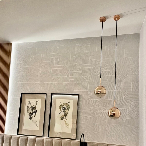 Lampa wisząca Palla złota 1xE14