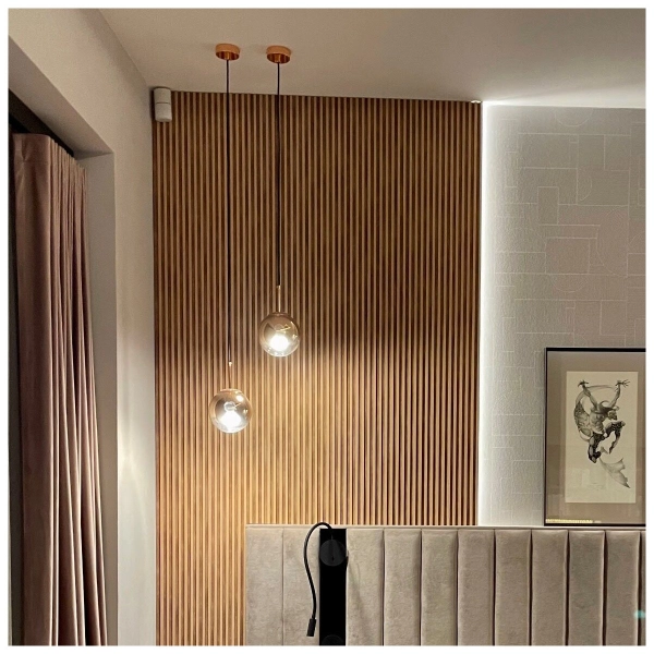 Lampa wisząca Palla złota 1xE14