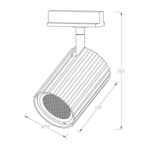 Reflektor do szynoprzewodów Tokio 1F czarny 1xGU10