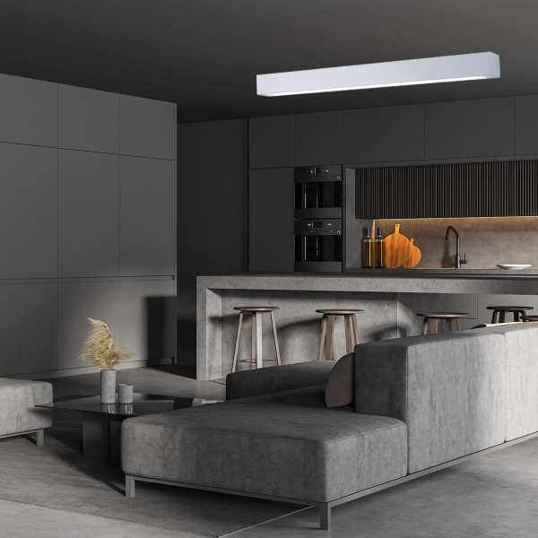 Lampa sufitowa Ibros 93 cm biała 24W IP44 LED CCT