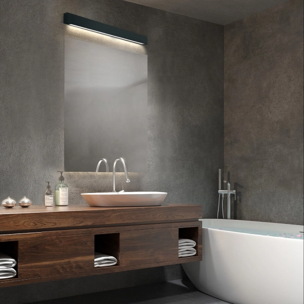 Lampa sufitowa Ibros 93 cm czarna 24W IP44 LED CCT