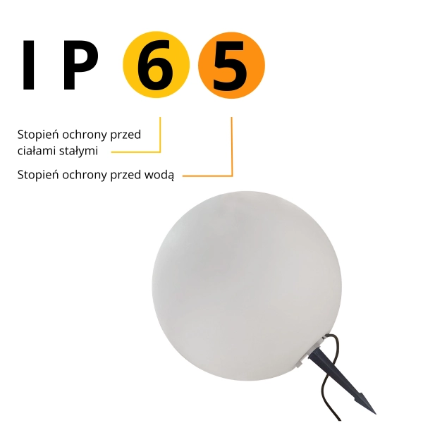 Lampa ogrodowa Gaja 40 cm biała 1xE27