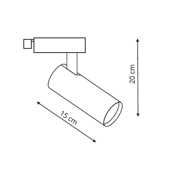 Reflektor do szynoprzewodów Ice 1F czarny 1xGU10