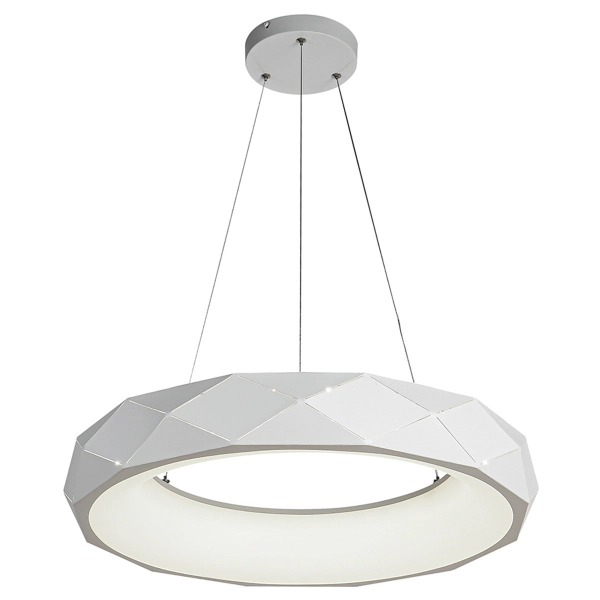 Lampa wisząca Reus biała LED 4000K
