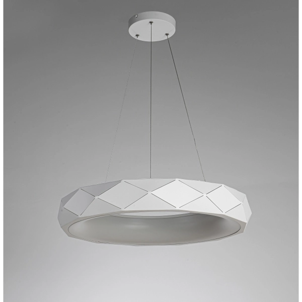 Lampa wisząca Reus biała LED 4000K