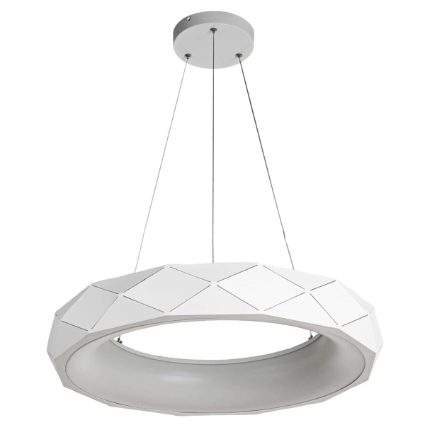 Lampa wisząca Reus biała LED 4000K