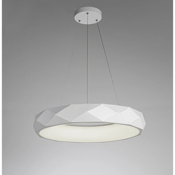 Lampa wisząca Reus biała LED 4000K