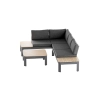Narożnik ogrodowy aluminiowy BELLANTI Milano Bliss 4-osobowy Dark Grey