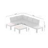 Narożnik ogrodowy aluminiowy BELLANTI Milano Bliss 4-osobowy Dark Grey