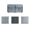 Zestaw Wypoczynkowy Aluminiowy BELLANTI Arezzo 4 osobowy + stolik | Szary | Czarny
