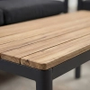 Zestaw Wypoczynkowy Aluminiowy BELLANTI Bucine 2 osobowy + stolik | Czarny | Teak