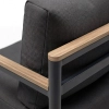 Zestaw Wypoczynkowy Aluminiowy BELLANTI Bucine 2 osobowy + stolik | Czarny | Teak