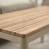 Zestaw Wypoczynkowy Aluminiowy BELLANTI Bucine 4 osobowy + stolik | Beż | Teak