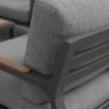 Zestaw Wypoczynkowy Aluminiowy BELLANTI Certaldo 4 osobowy + stolik | Antracyt | Szary | Teak