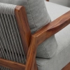 Zestaw Wypoczynkowy Aluminiowy BELLANTI Prato 7 osobowy + stolik | Szary | Teak