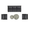 Zestaw Wypoczynkowy Aluminiowy BELLANTI Siena 5 osobowy + stolik | Antracyt