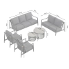 Zestaw Wypoczynkowy Aluminiowy BELLANTI Siena 2 osobowy + stolik | Antracyt