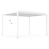Pergola ogrodowa tarasowa aluminiowa LUXE 4 x 4 m Biały z oświetleniem LED