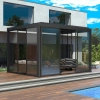 Szklane drzwi przesuwne S8 LUXE 270 x 218 cm do Pergoli 3 m - 100% aluminium antracyt