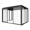 Szklane drzwi przesuwne S8 LUXE 270 x 218 cm do Pergoli 3 m - 100% aluminium antracyt