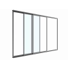 Szklane drzwi przesuwne S8 LUXE 270 x 218 cm do Pergoli 3 m - 100% aluminium antracyt