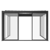 Szklane drzwi przesuwne S8 LUXE 270 x 218 cm do Pergoli 3 m - 100% aluminium antracyt