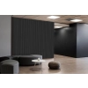 Lamele Dekoracyjne Czarne Matowe MDF 15,8 x 1,2 x 280 cm