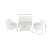 Zestaw mebli ogrodowych rattanowych BELLANTI Volterra 4-osobowy Beige