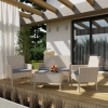 Zestaw mebli ogrodowych rattanowych BELLANTI Volterra 4-osobowy Beige